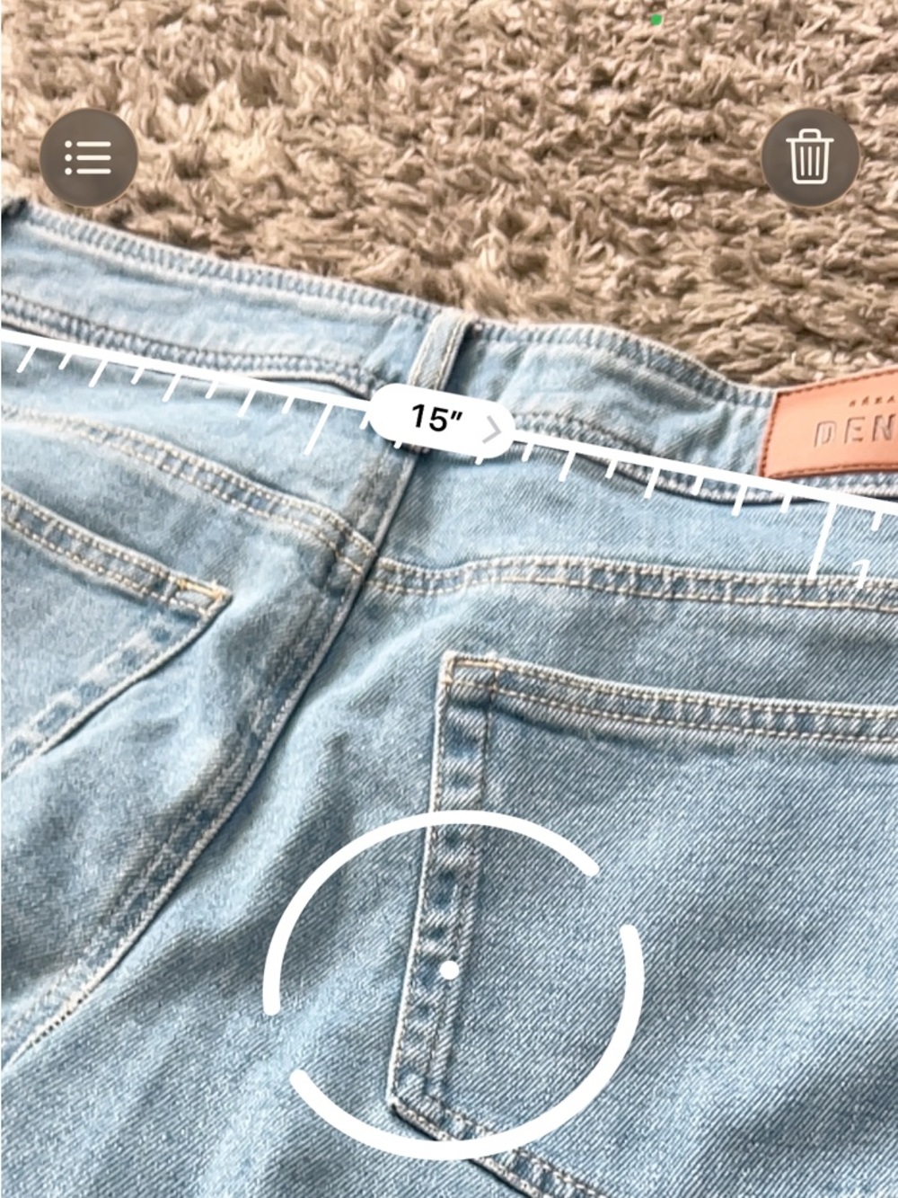 Sezane Light Wash Wide Leg Jeans size 30 - Picture 12 of 12